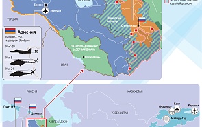 Российские миротворческие контингенты и базы в Средней Азии и на Южном Кавказе